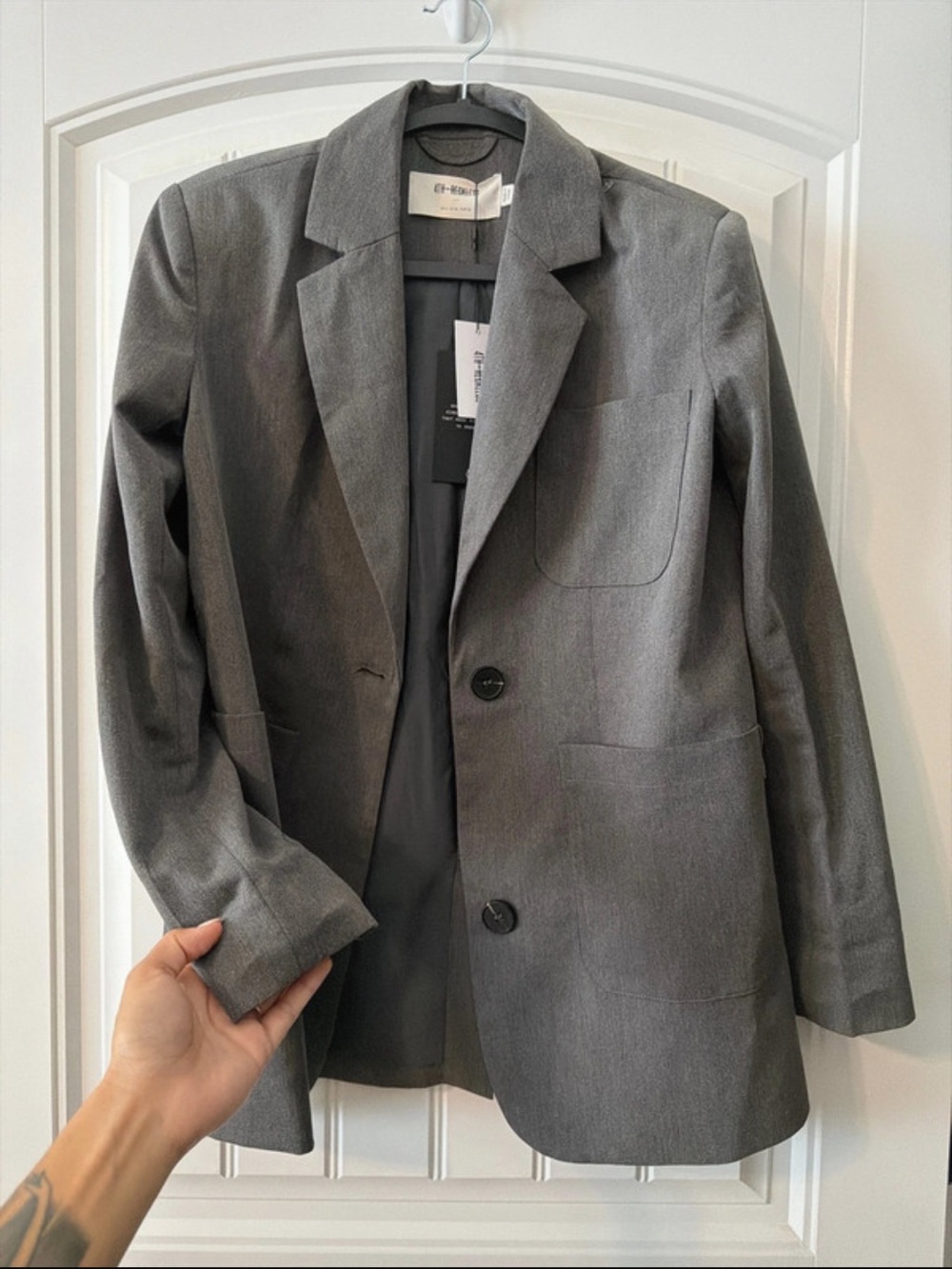 4th + Reckless - Gray Women's Tailored Blazer Jacket